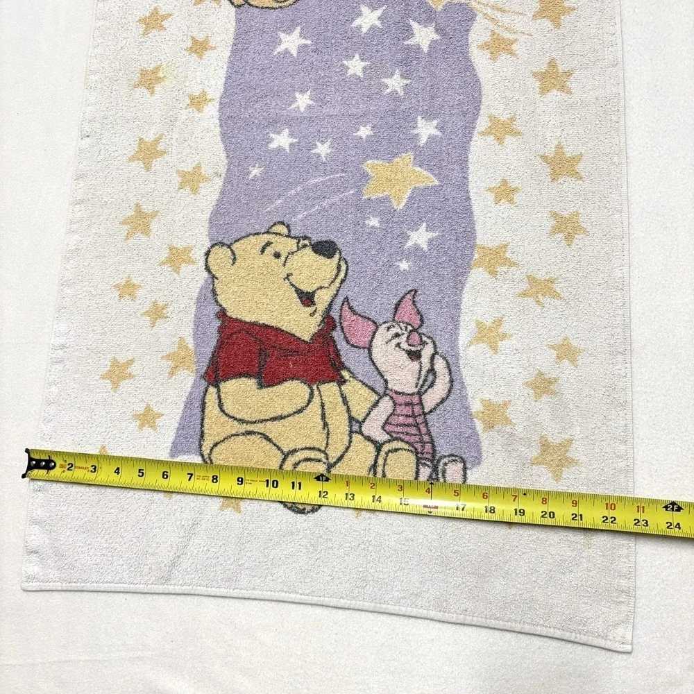 Vintage Winnie the Pooh Towel‎ 90s Piglet Stars Bath Beach Towel Made USA Cotton
